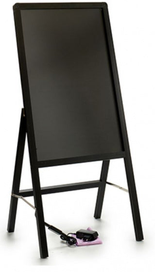 tekenbord led junior 40 x 60 cm leisteen/glas zwart