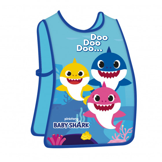 kliederschort Baby Shark polyester blauw one-size