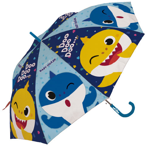 paraplu Baby Shark 48 cm polyester blauw/geel