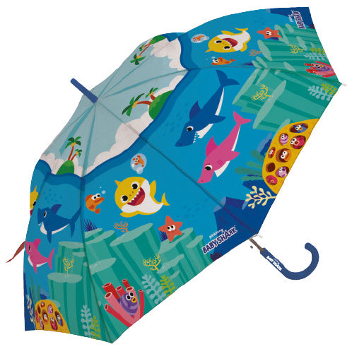 paraplu Baby Shark 48 cm polyester blauw/groen