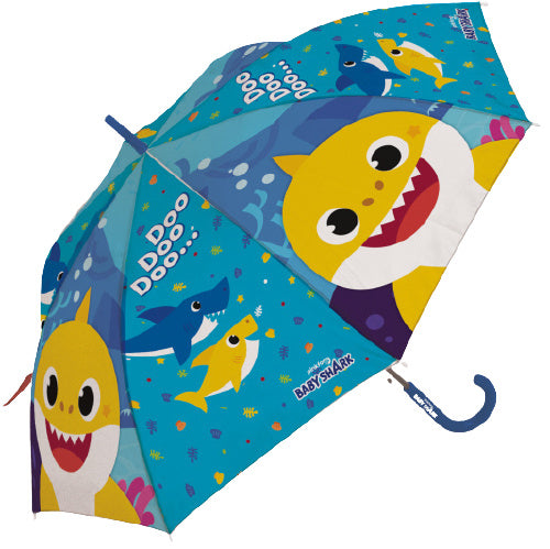 paraplu Baby Shark 48 cm polyester lichtblauw