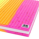 dagboek met siliconen paneel A5 geel/oranje/roze