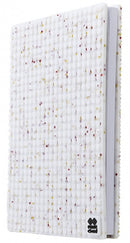 dagboek met siliconen paneel A5 glitter wit