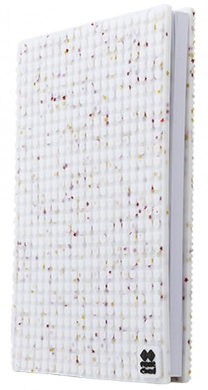 dagboek met siliconen paneel A5 glitter wit