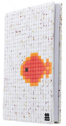 dagboek met siliconen paneel A5 glitter wit