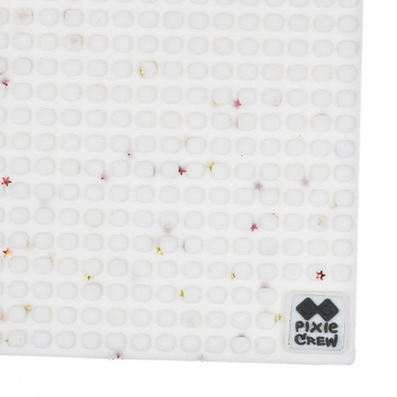 dagboek met siliconen paneel A5 glitter wit