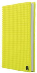 dagboek met siliconen paneel A5 neongeel