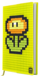 dagboek met siliconen paneel A5 neongeel