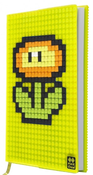 dagboek met siliconen paneel A5 neongeel