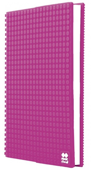 dagboek met siliconen paneel A5 roze