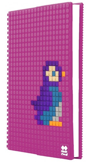 dagboek met siliconen paneel A5 roze