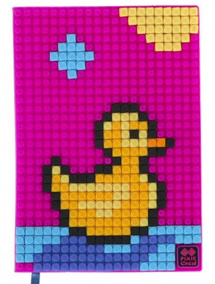 dagboek met siliconen paneel A5 roze