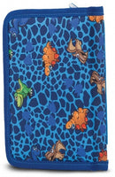 etui met pixels dinosaurus 19 cm blauw