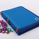 etui met pixels dinosaurus 19 cm blauw