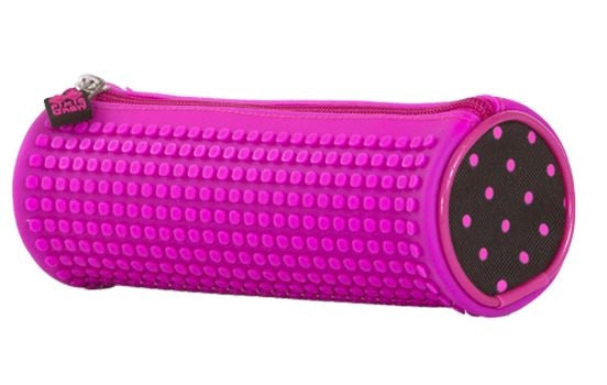 etui met siliconen paneel en pixels 20 cm fuchsia