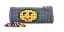etui met siliconen paneel en pixels 20 cm grijs