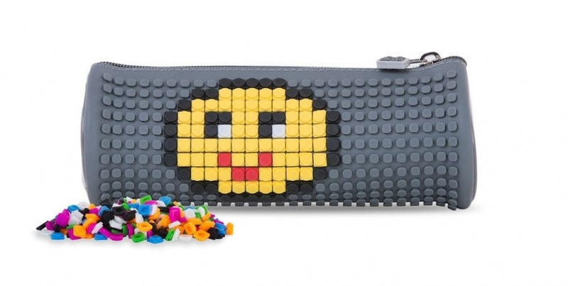 etui met siliconen paneel en pixels 20 cm grijs