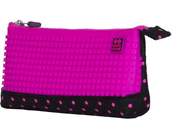 etui met siliconen zijkant 20 cm fuchsia/zwart