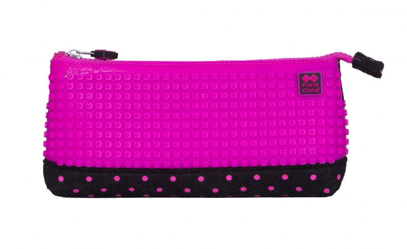 etui met siliconen zijkant 20 cm fuchsia/zwart