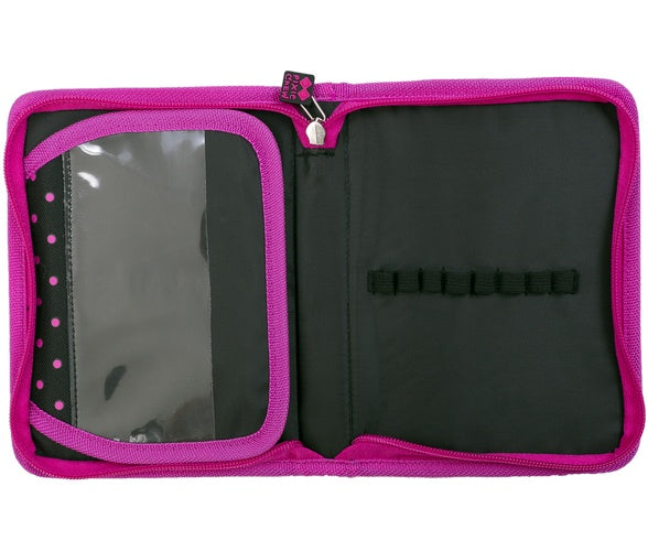 etui met siliconen zijkant en pixels 19 cm fuchsia