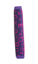 etui met siliconen zijkant en pixels 19 cm fuchsia/paars