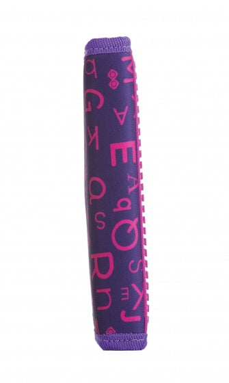 etui met siliconen zijkant en pixels 19 cm fuchsia/paars