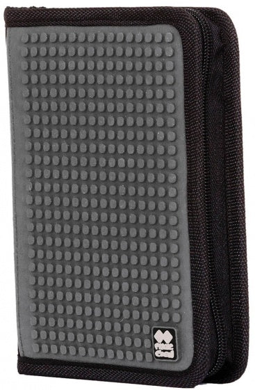 etui met siliconen zijkant en pixels 19 cm grijs
