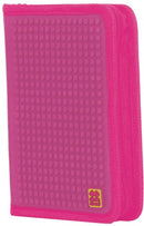 etui met siliconen zijkant en pixels fuchsia 19 cm