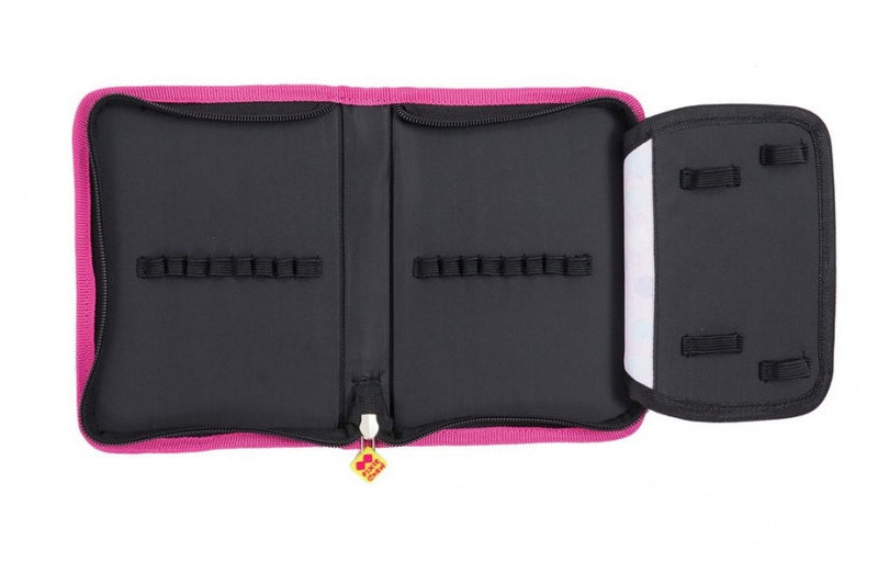 etui met siliconen zijkant en pixels fuchsia 19 cm