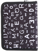etui met siliconen zijkant en pixels zwart 19 cm