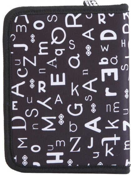 etui met siliconen zijkant en pixels zwart 19 cm