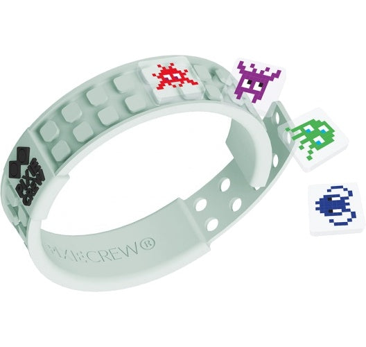 pixel armband Space Invader wit 35-delig