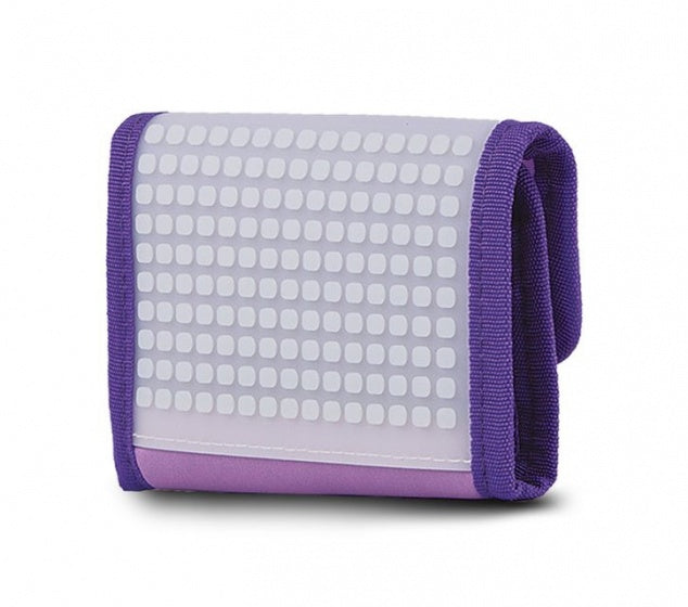 portemonnee met pixels Hello Kitty 13 cm paars