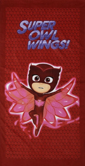 strandlaken Super Owl Wings PJ Masks junior 140 cm rood