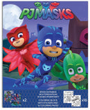 kleurplaat en stickers PJ Masks 25 cm blauw 17-delig