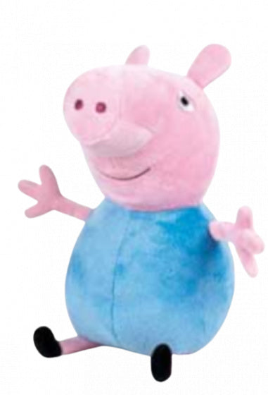 knuffel Peppa Pig junior 31 cm polyester blauw