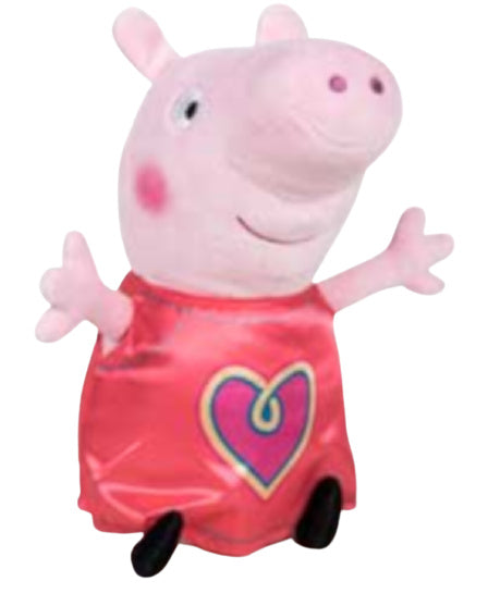 knuffel Peppa Pig junior 31 cm polyester rood/roze
