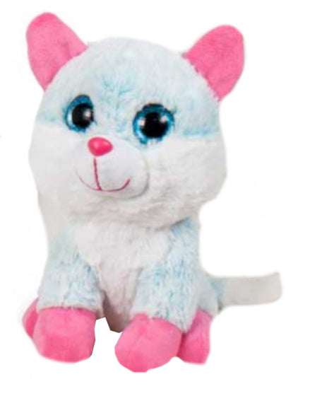 knuffeldier Animal Party junior 25 cm blauw/roze