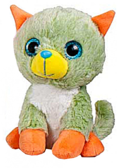 knuffeldier Animal Party junior 25 cm groen/oranje