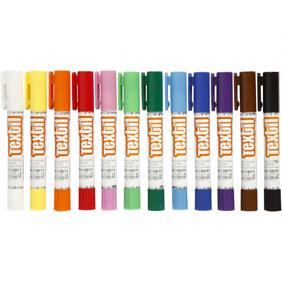 textielverf 15mm wax 12 stuks
