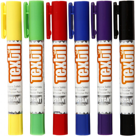 textielverf 15mm wax 6 stuks