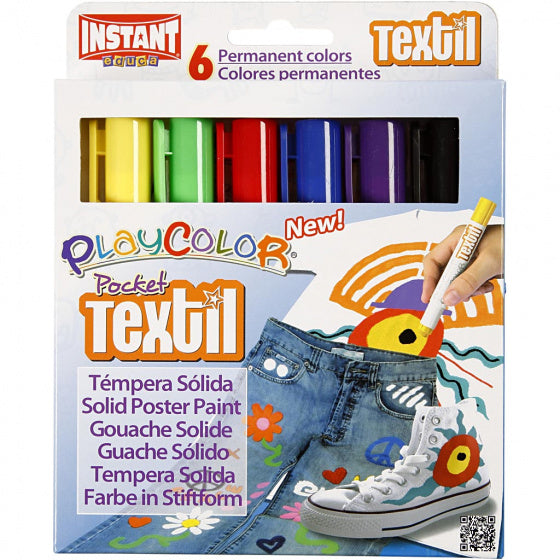 textielverf 15mm wax 6 stuks