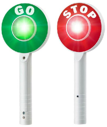 verkeersbord Stop & Go junior 25 cm wit/groen/rood