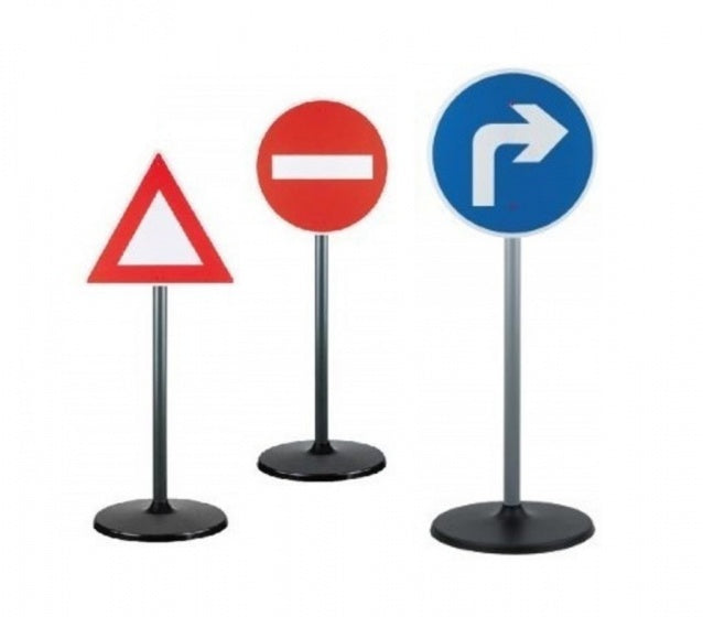 verkeersborden road sign 65 cm 3 stuks