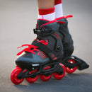 inline skates Dark Breeze 82A zwart/rood maat 32/35