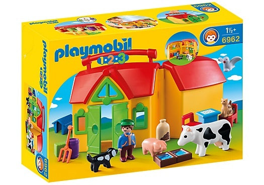 Playmobil 1.2.3. Meeneemboerderij met Dieren - 6962