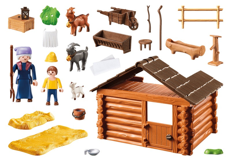 Playmobil 70255 Peter met Grootmoeder bij de Geitenstal