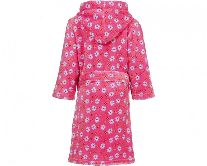 badjas bloemen meisjes roze maat 98/104