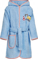 badjas Bouw jongens katoen lichtblauw maat 98/104