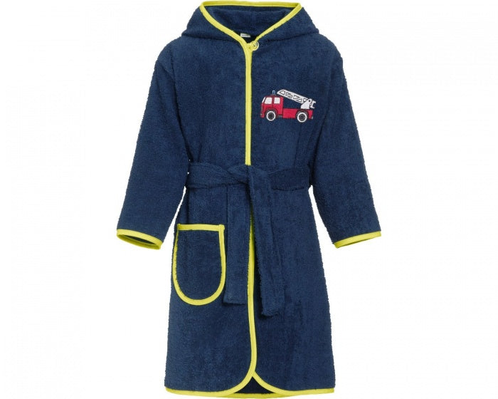 badjas brandweer donkerblauw junior maat 86/92